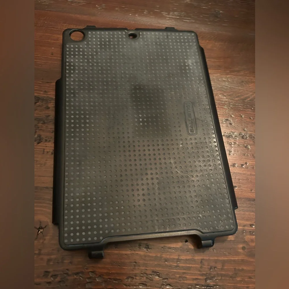 Ballistic black 3 part tablet protective case with stand